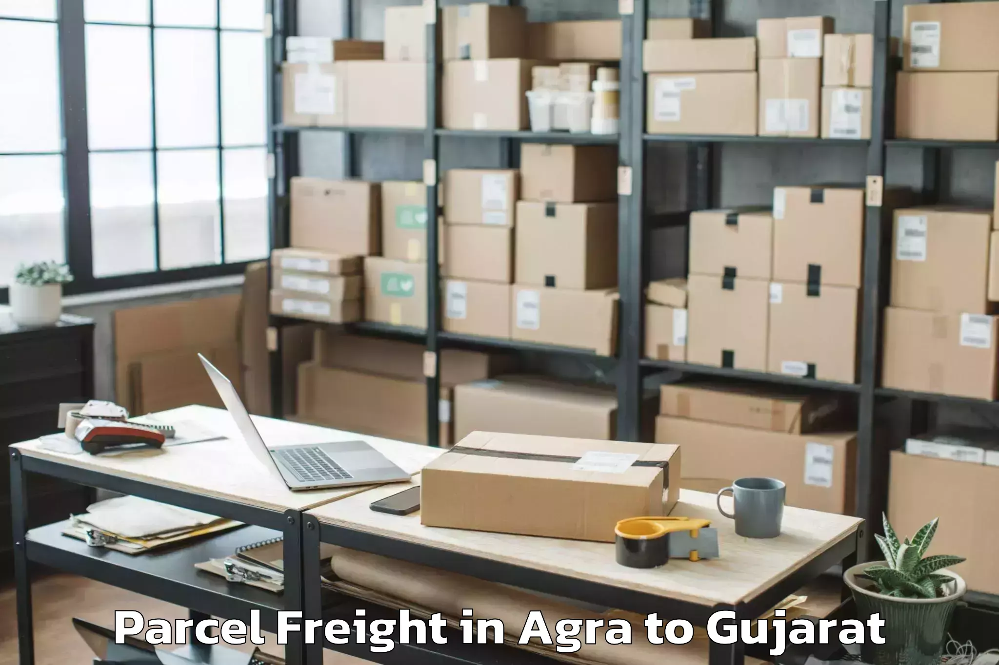 Trusted Agra to Jafrabad Parcel Freight